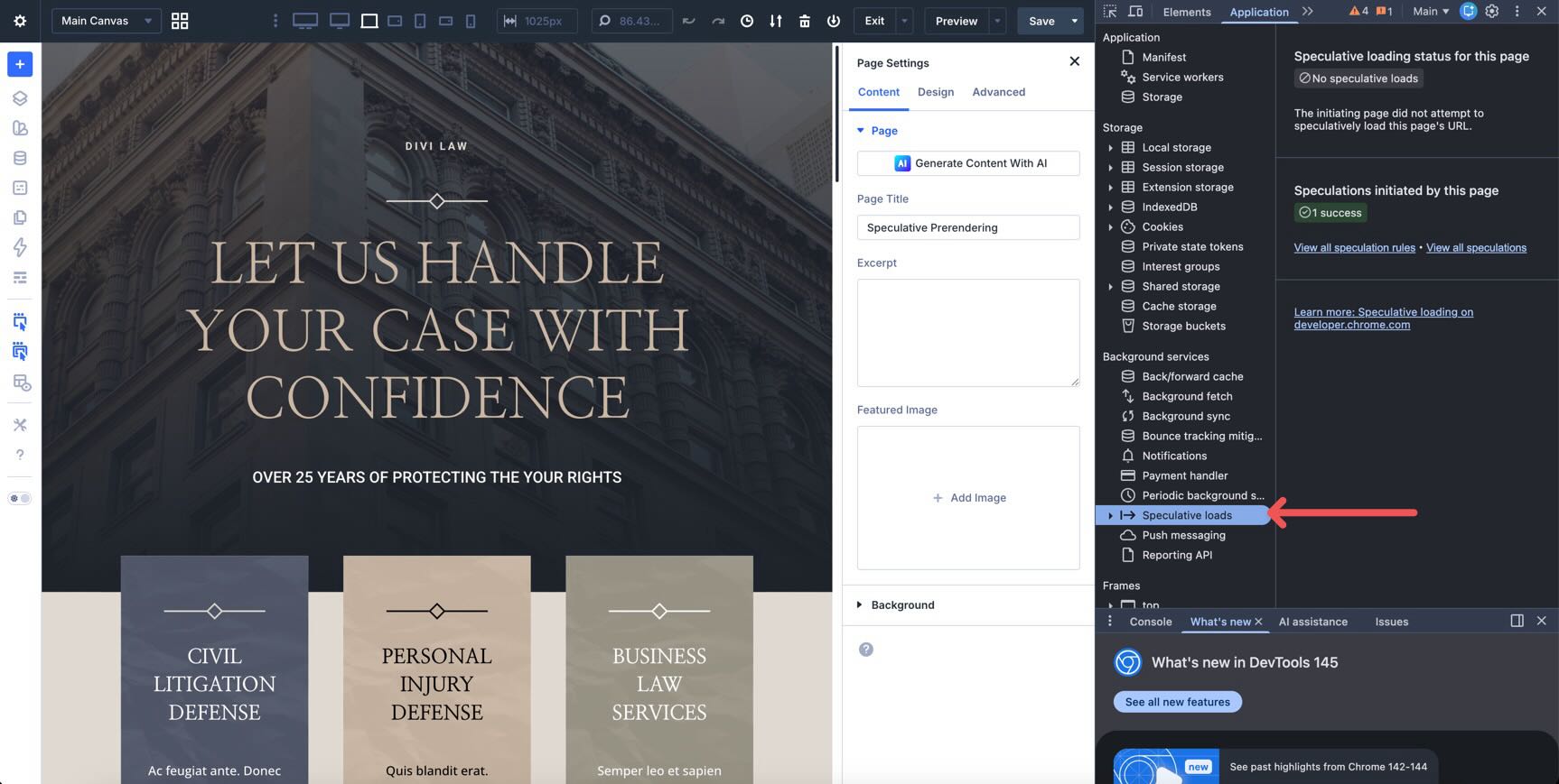 Speculative loads in Chrome DevTools