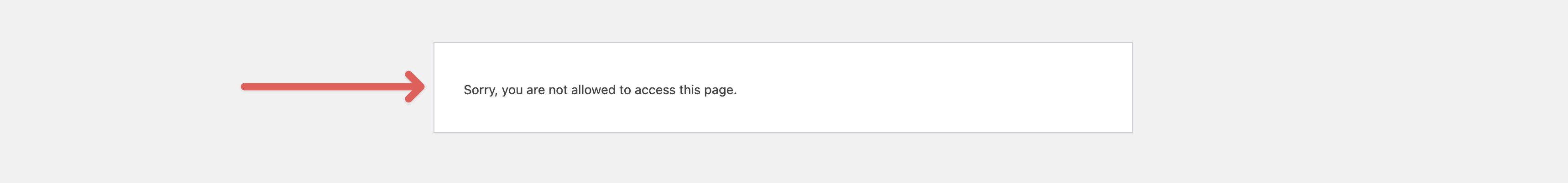 WordPress alert message about restricted Theme Builder access