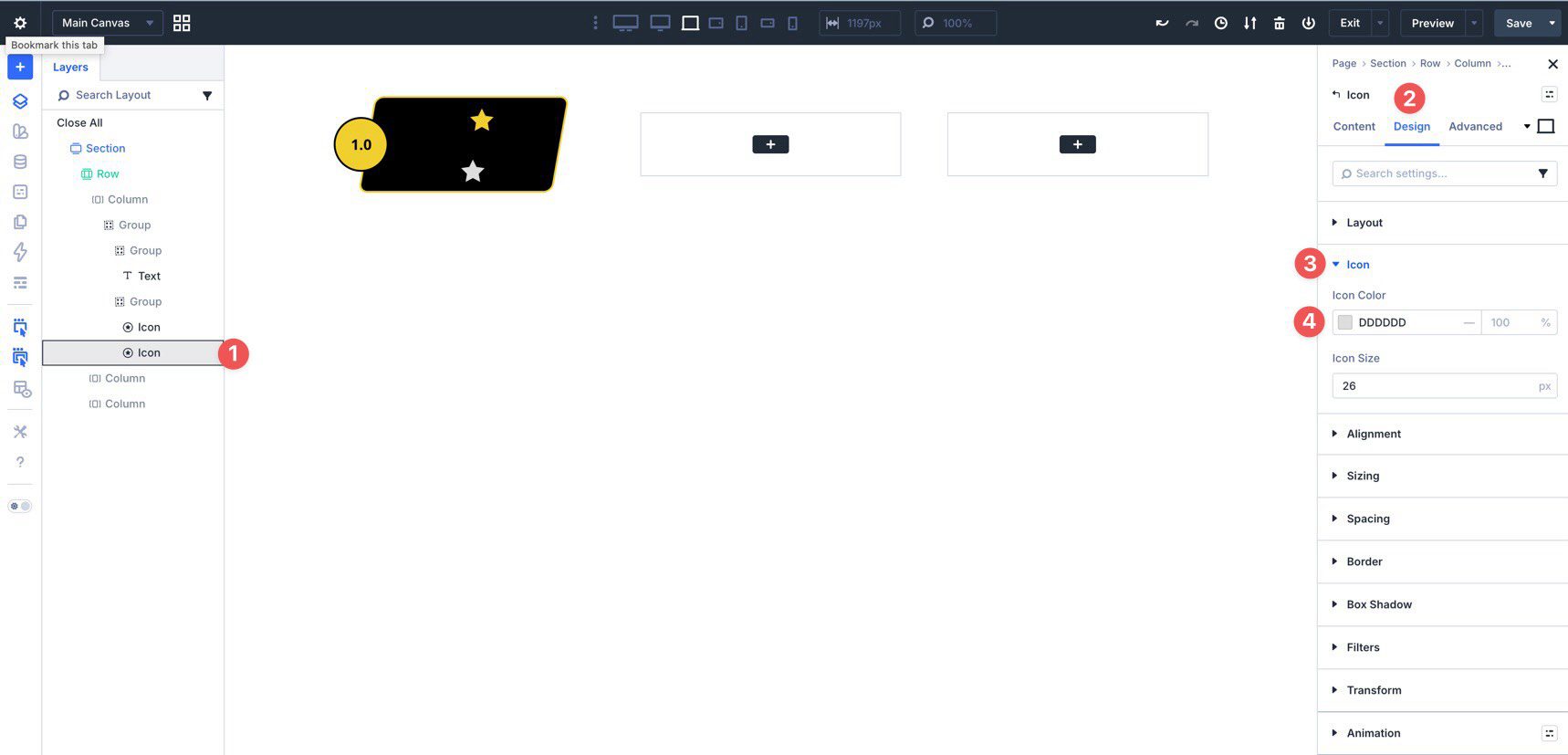 Changing icon color in Divi 5