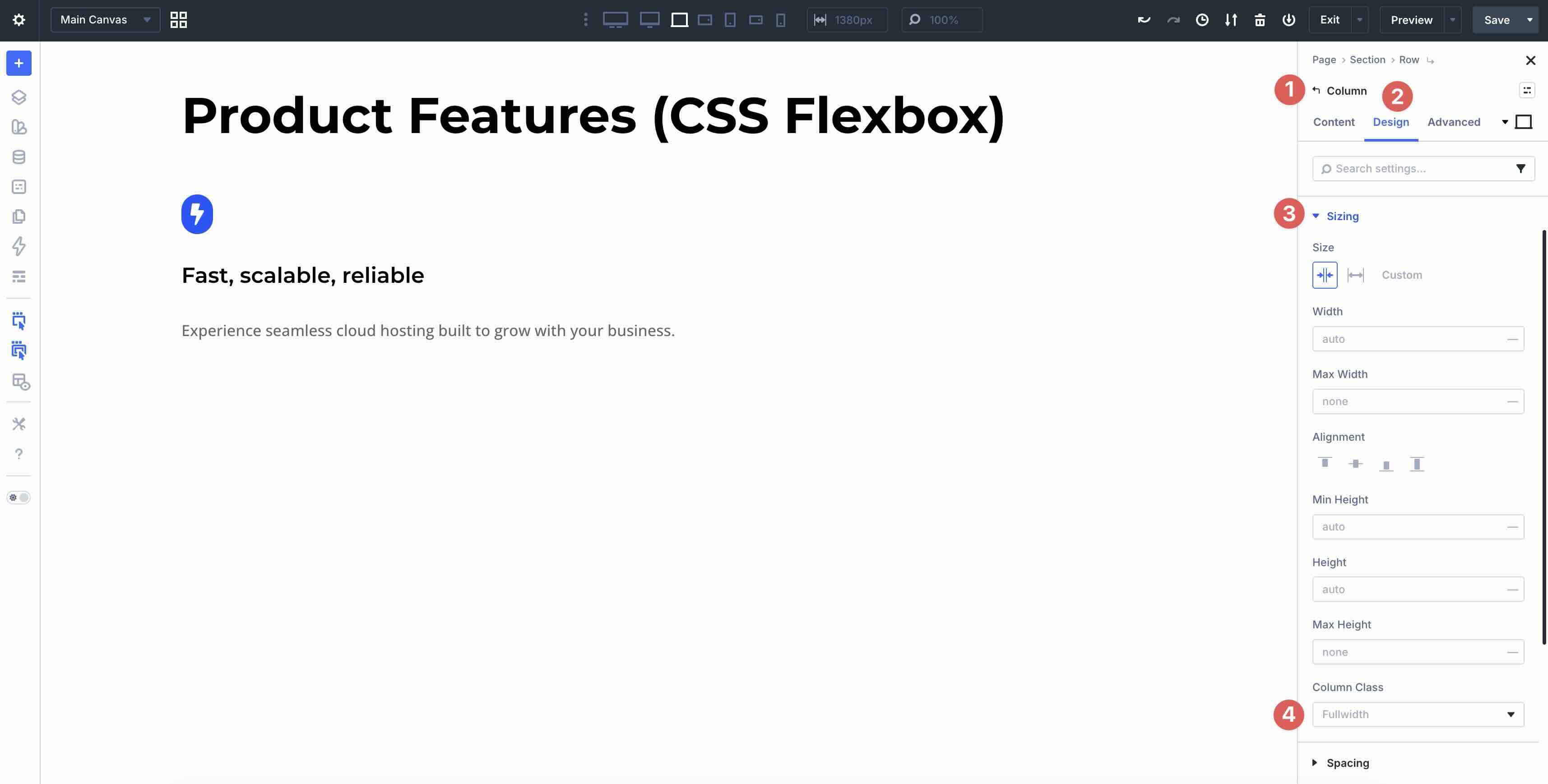 using the Column Class field in Divi 5