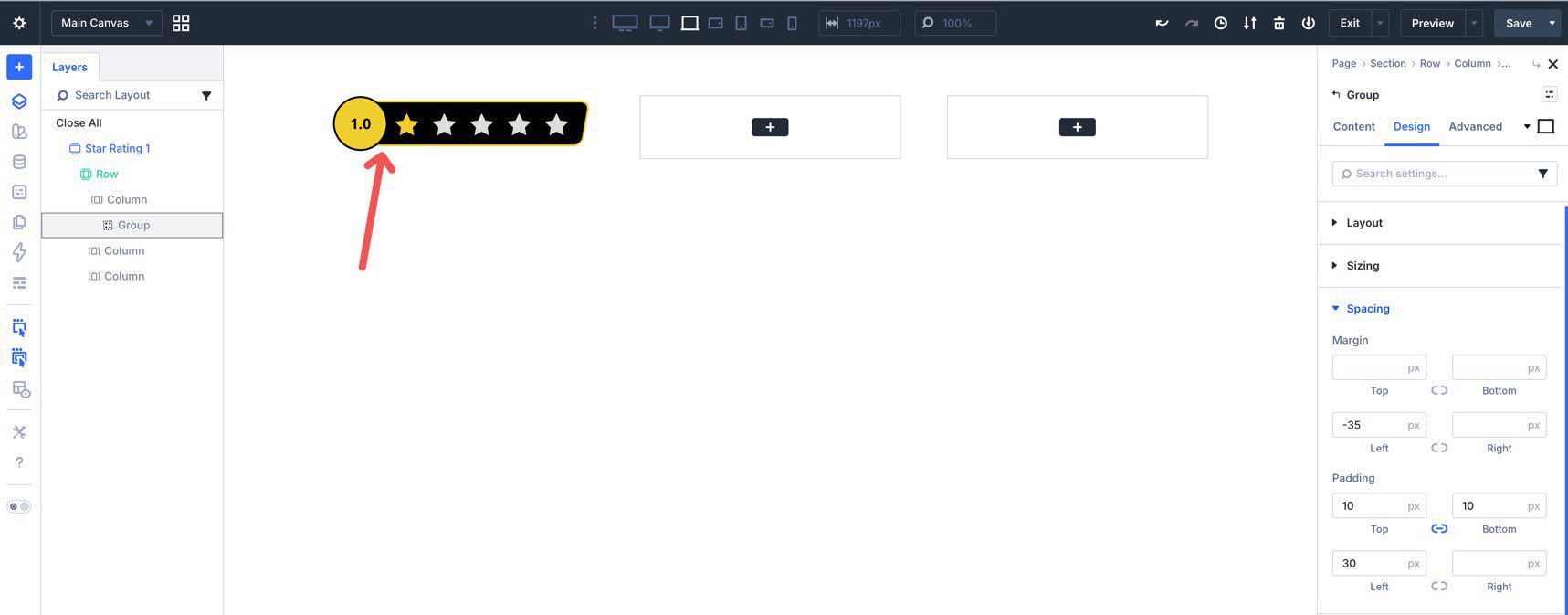 Finished custom star rating module in Divi 5