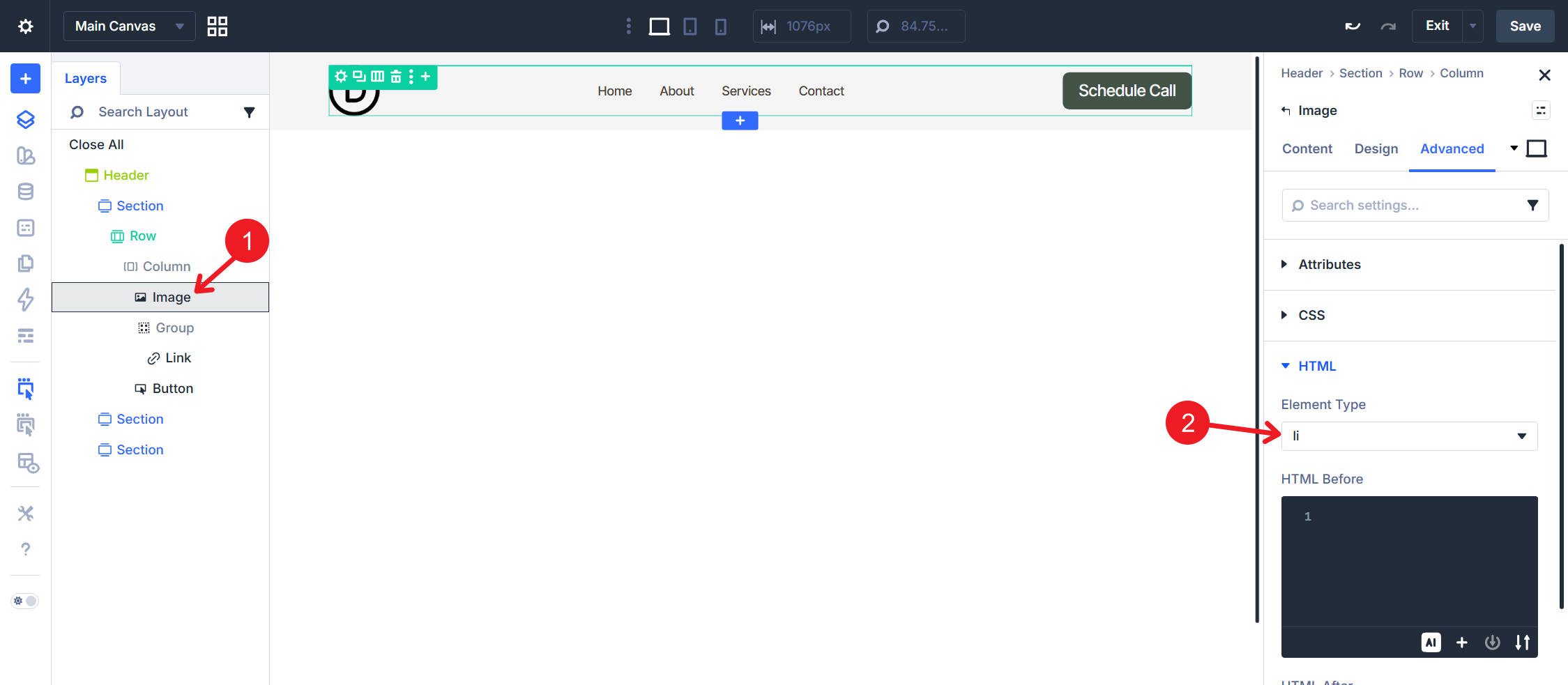 flat image element type li