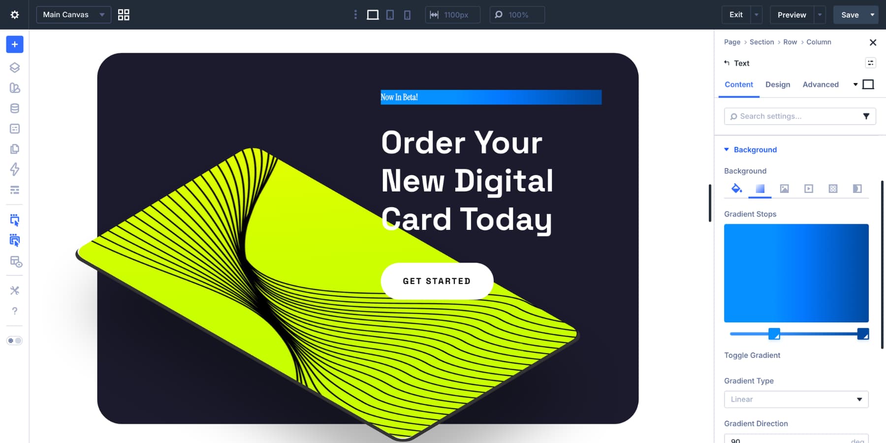 Applying a gradient background to a text badge in Divi 5