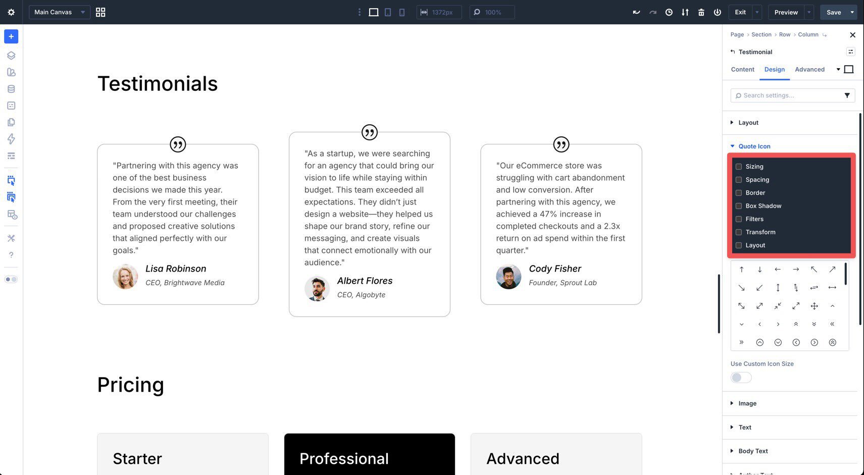 Composable settings options in Divi 5