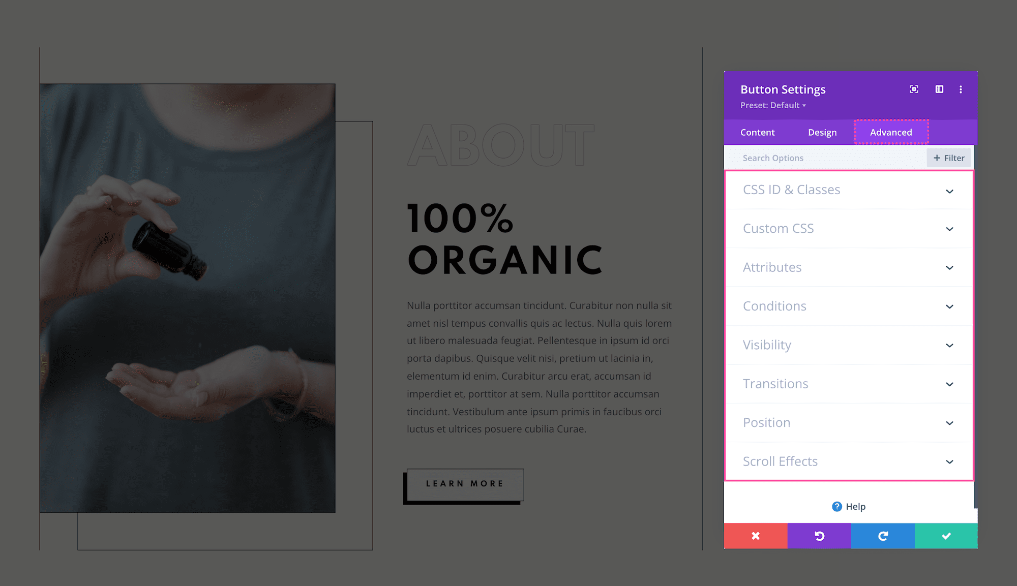 How to use the Divi Button Module