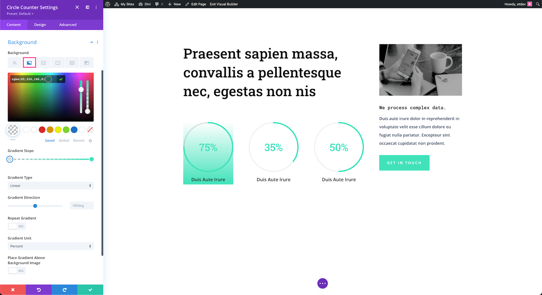 How to add a background gradient