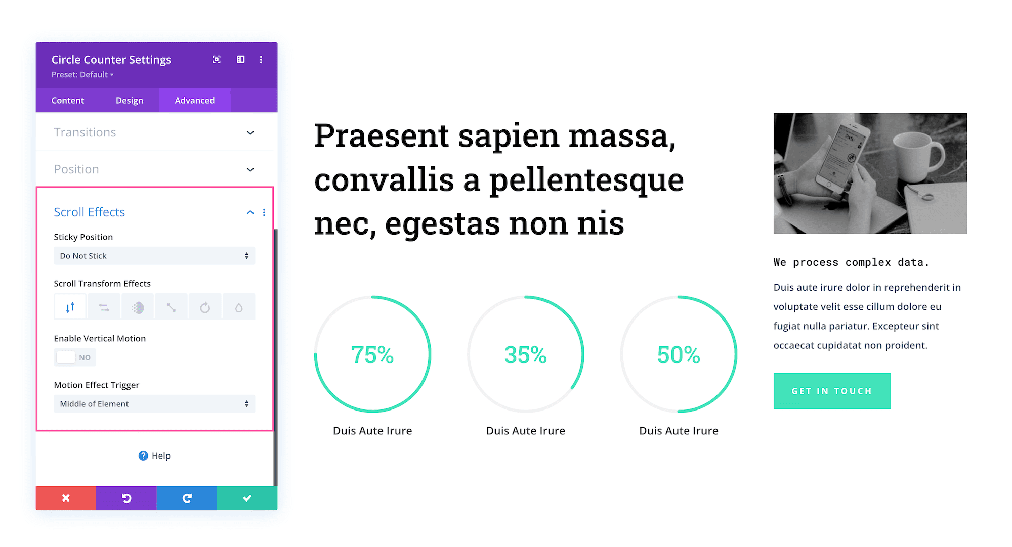 How to use the Divi Circle Counter Module