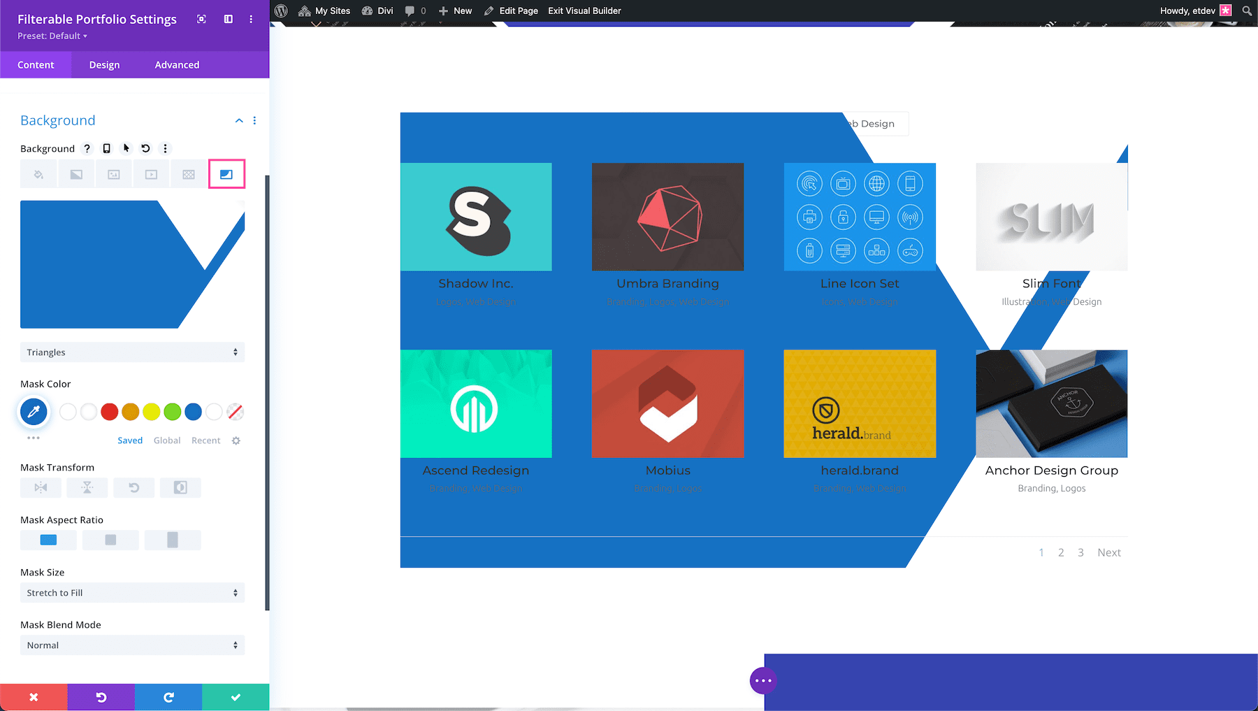 How to add a background mask