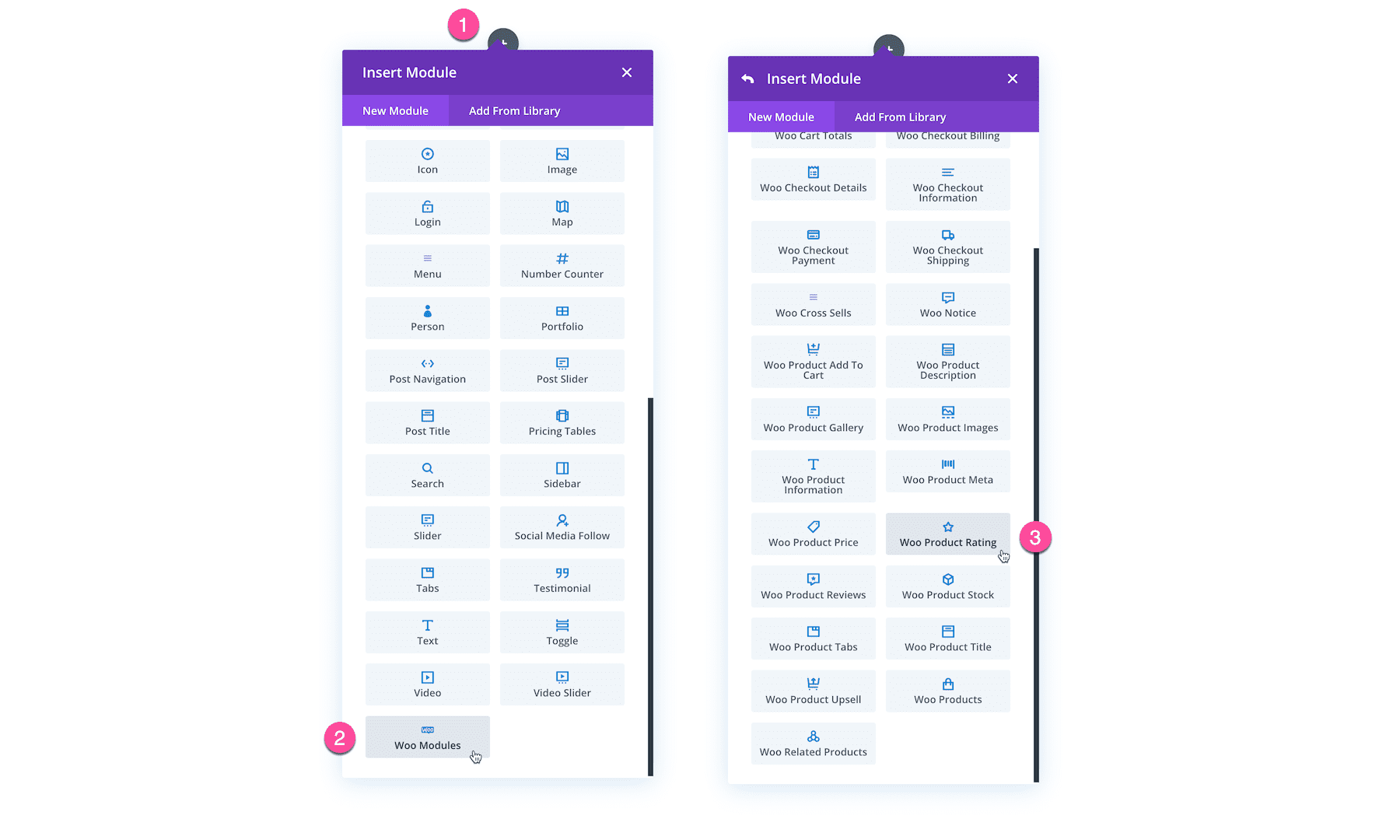 Add the Divi Woo Product Product Rating Module
