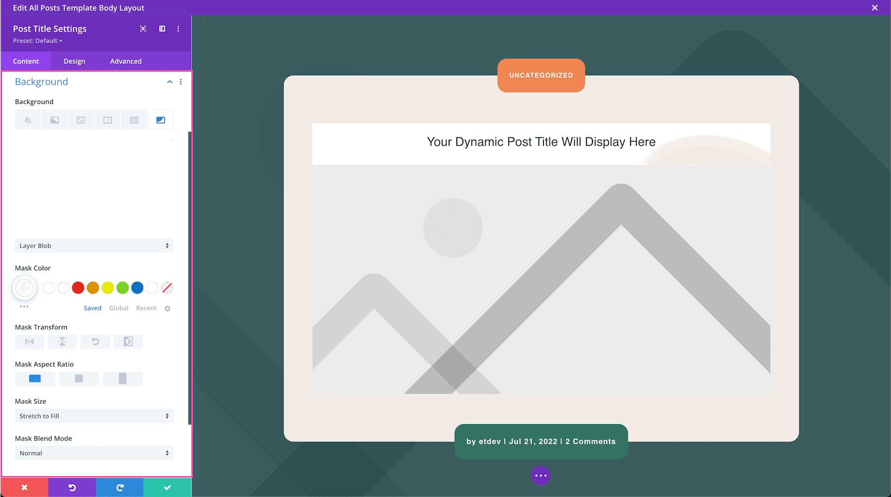 How to add a background mask