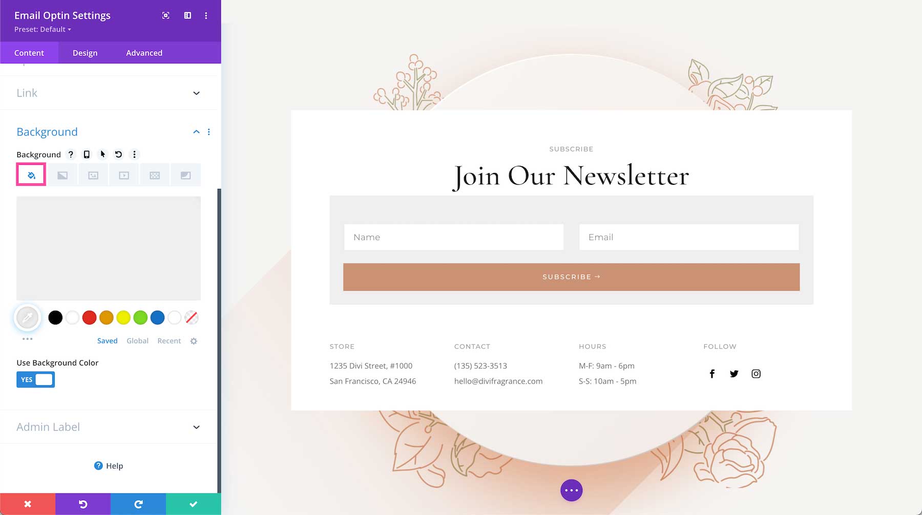How to add a background color
