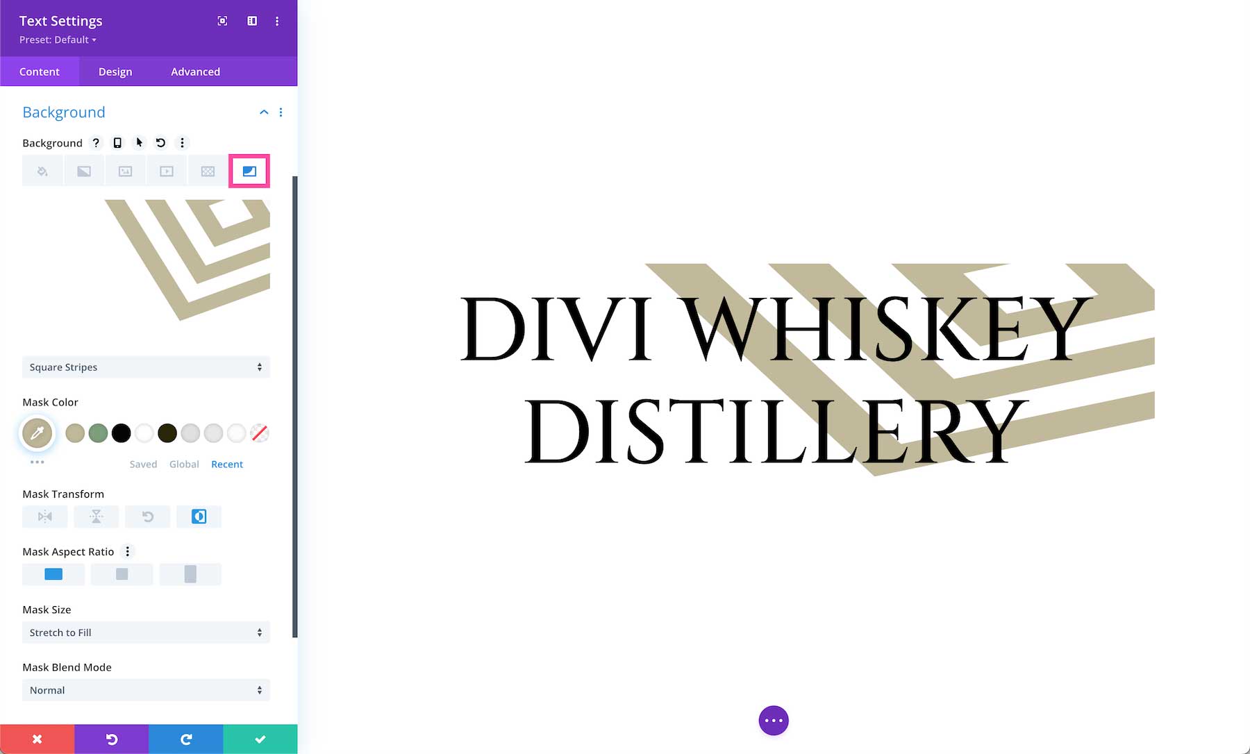 How to add a background mask