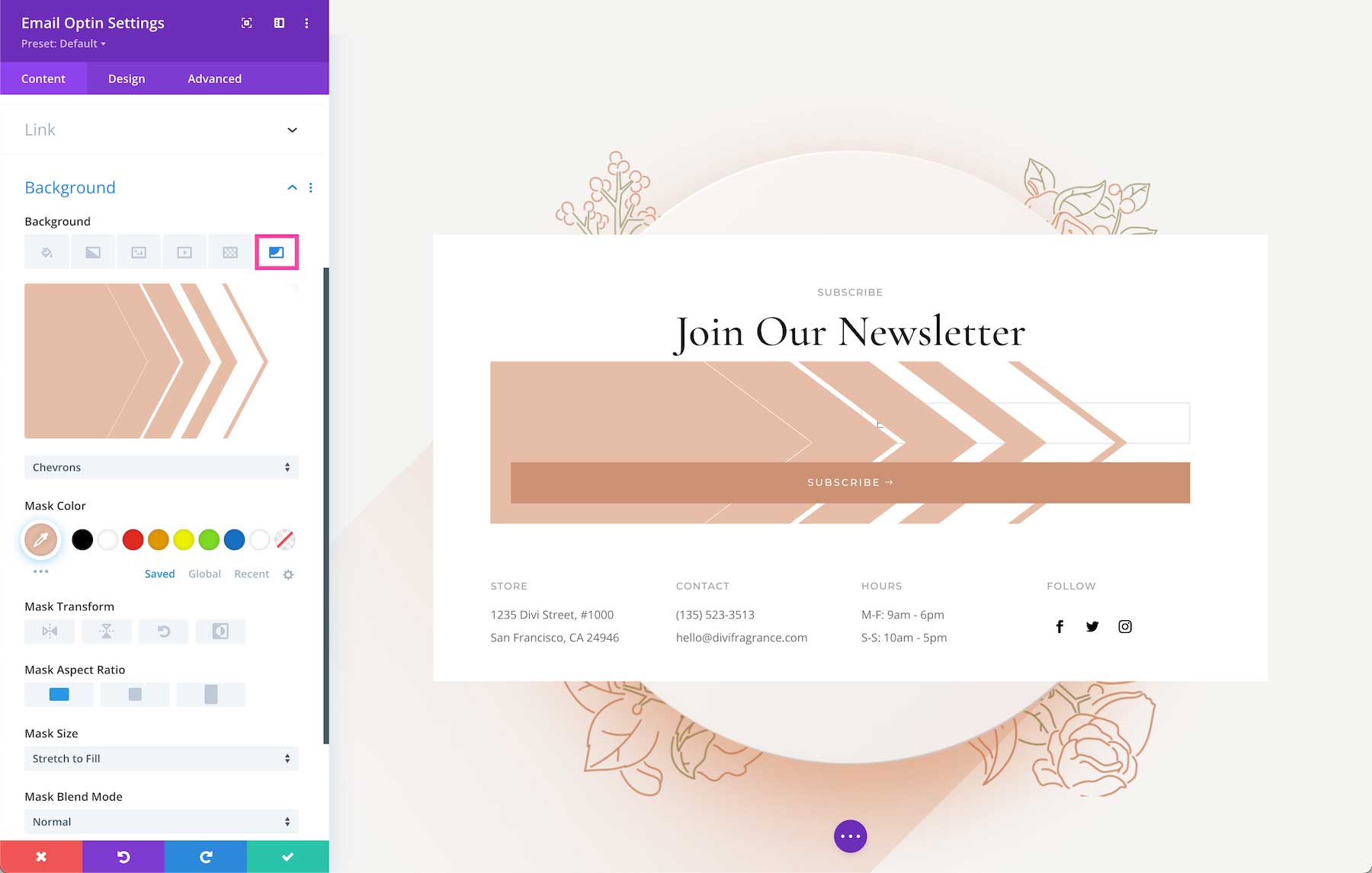 How to add a background mask