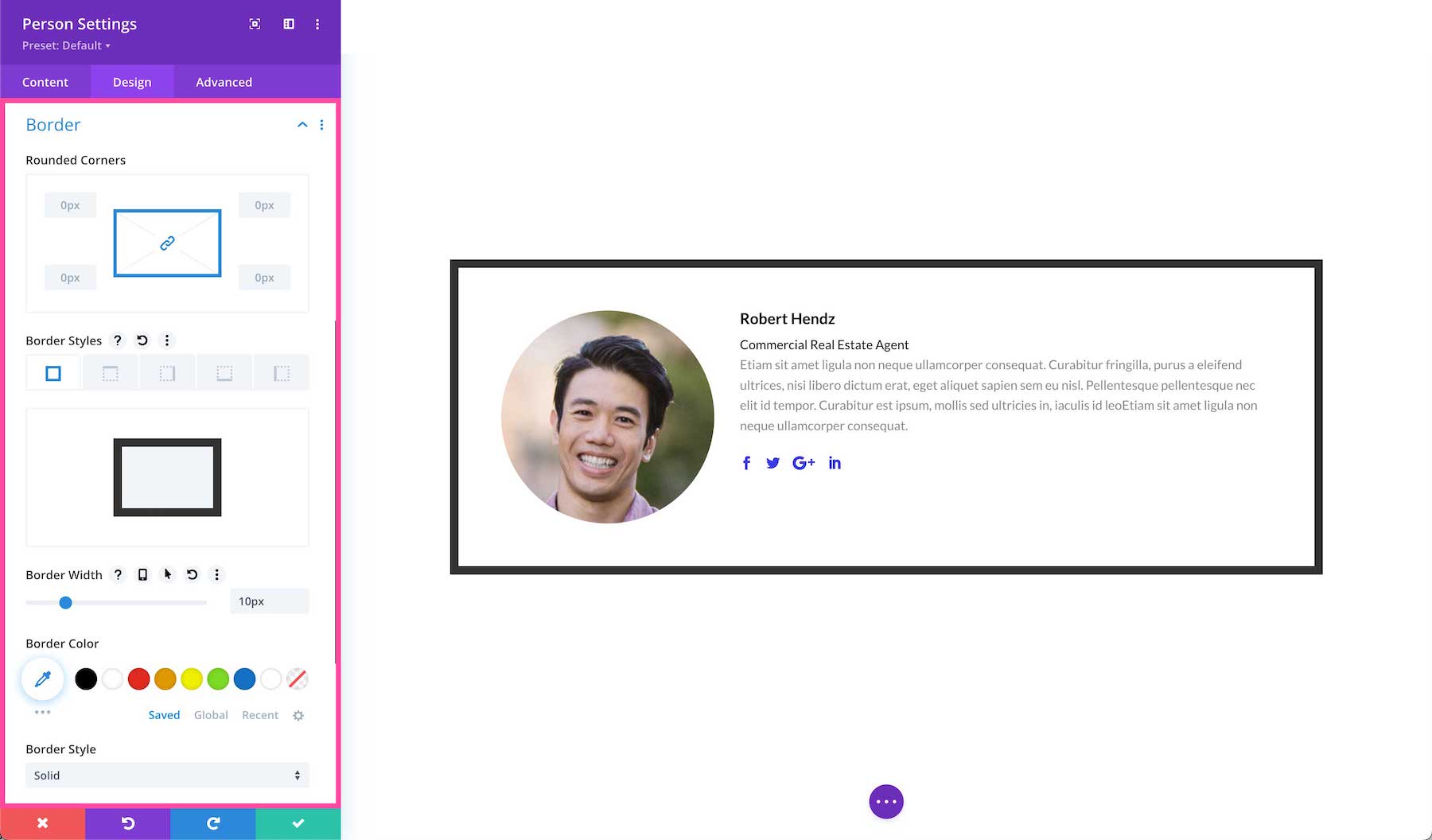 Divi Person Module