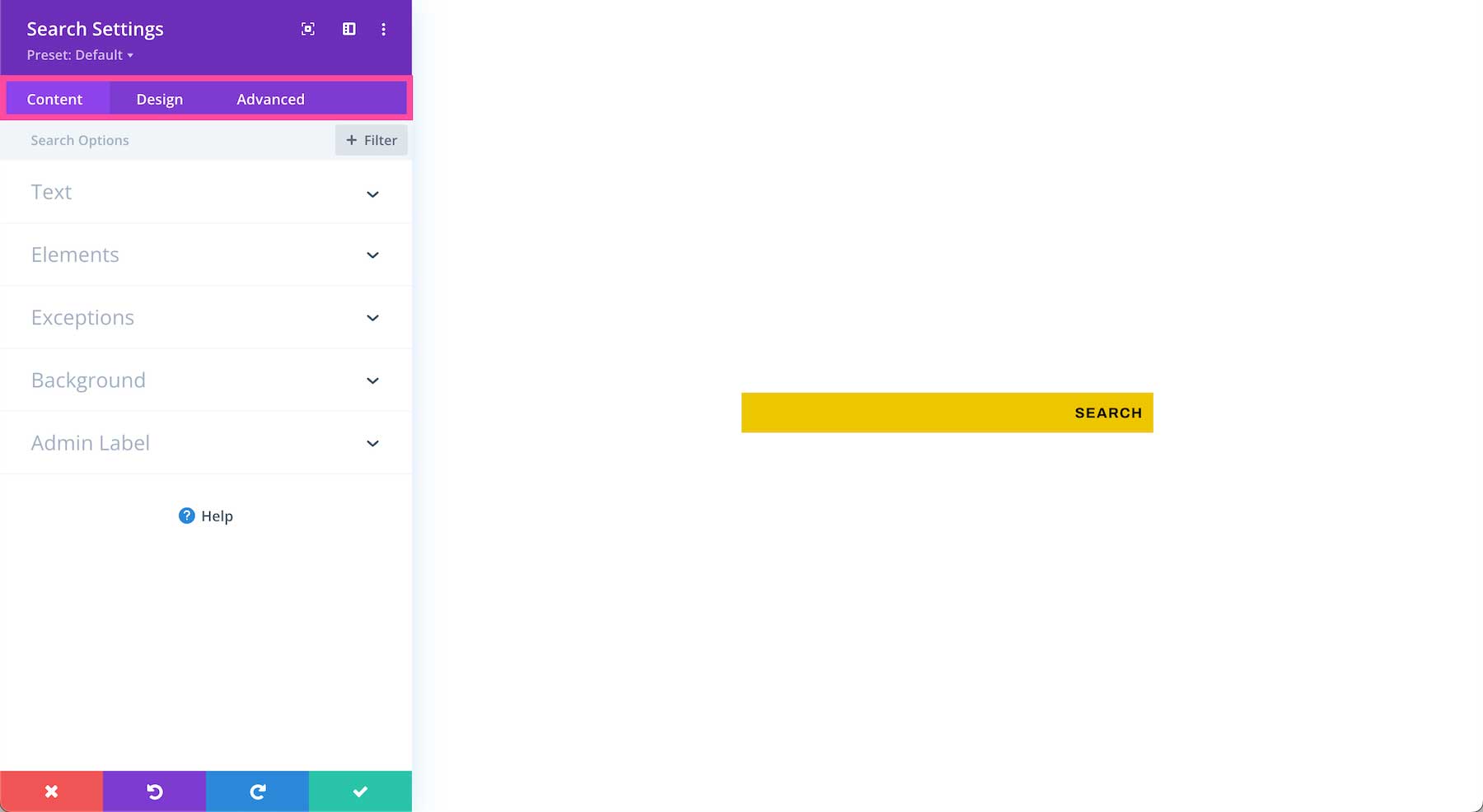 All Divi Search Module settings explained