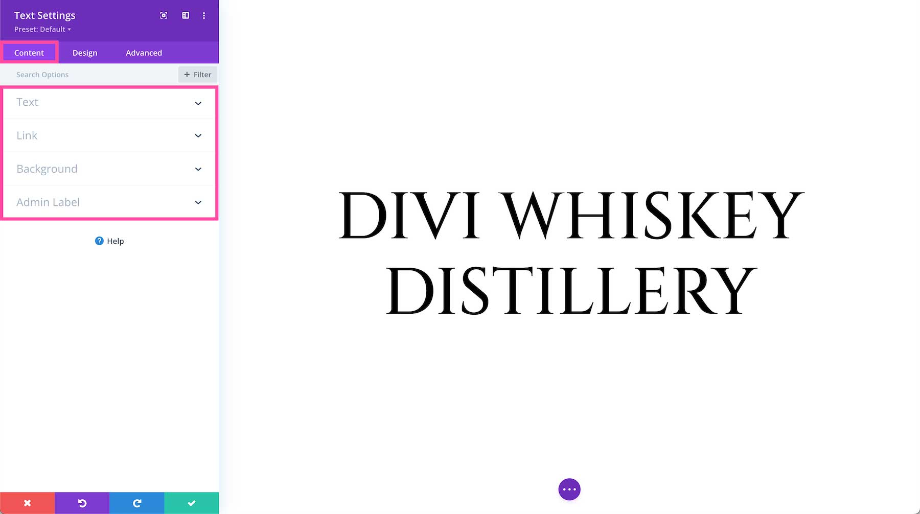 Divi Text Module