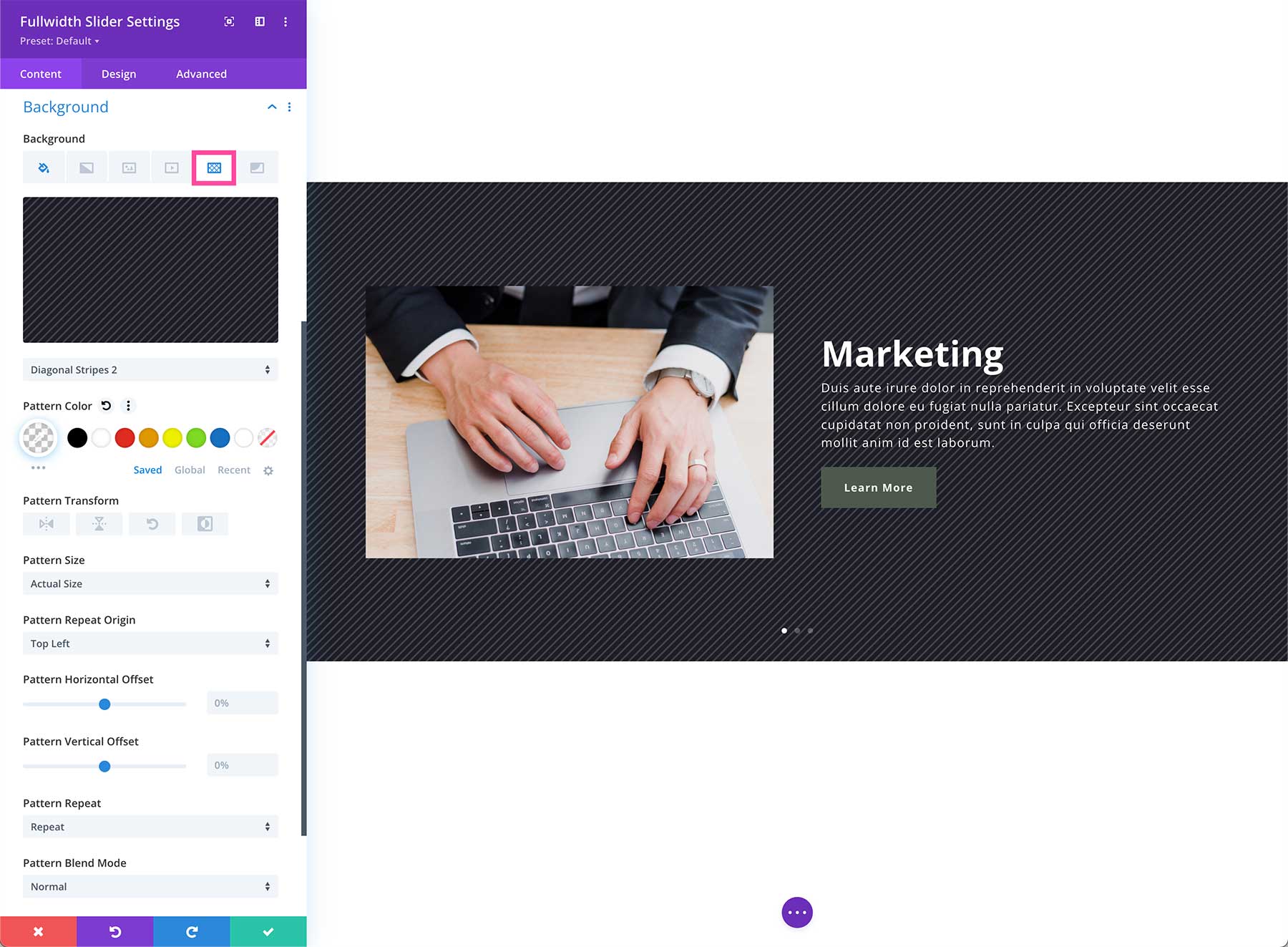 How to add a background pattern