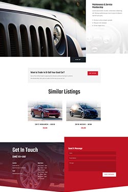 Car Dealer Layout Preview