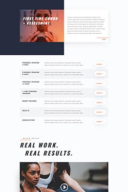 Personal Trainer Layout Preview