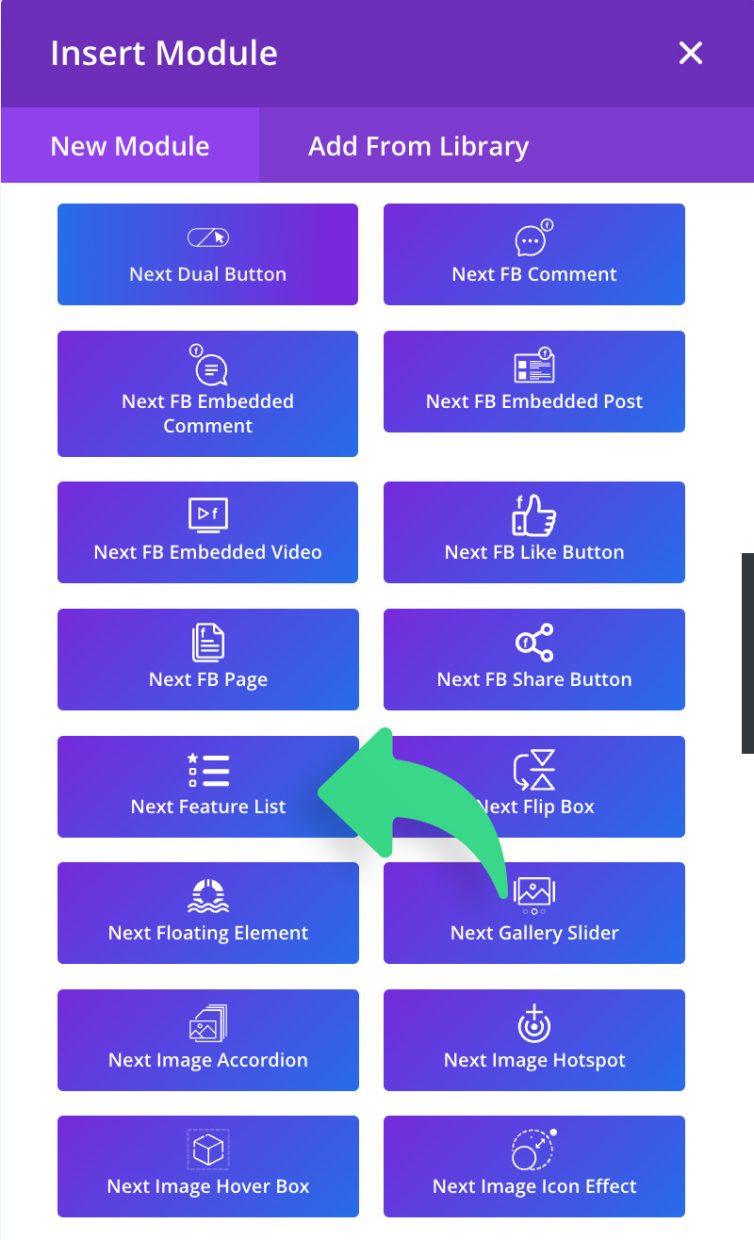 Feature List Screenshot 1
