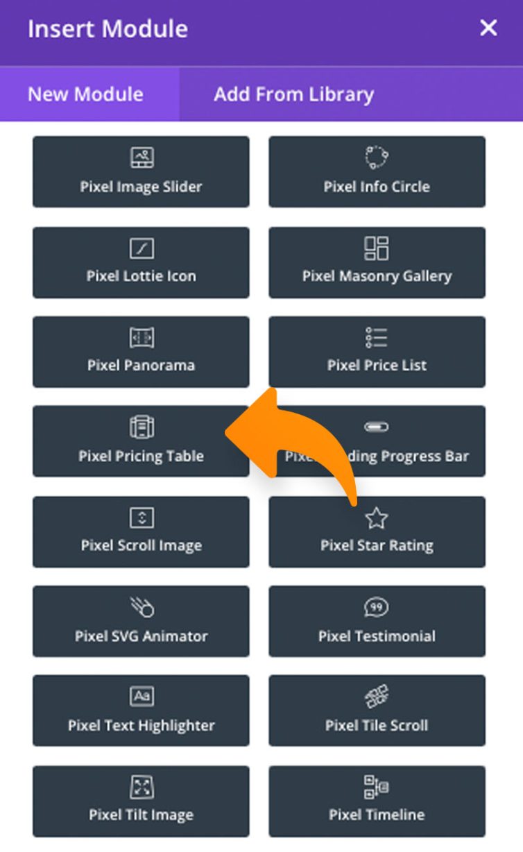 Pricing Table Screenshot 1